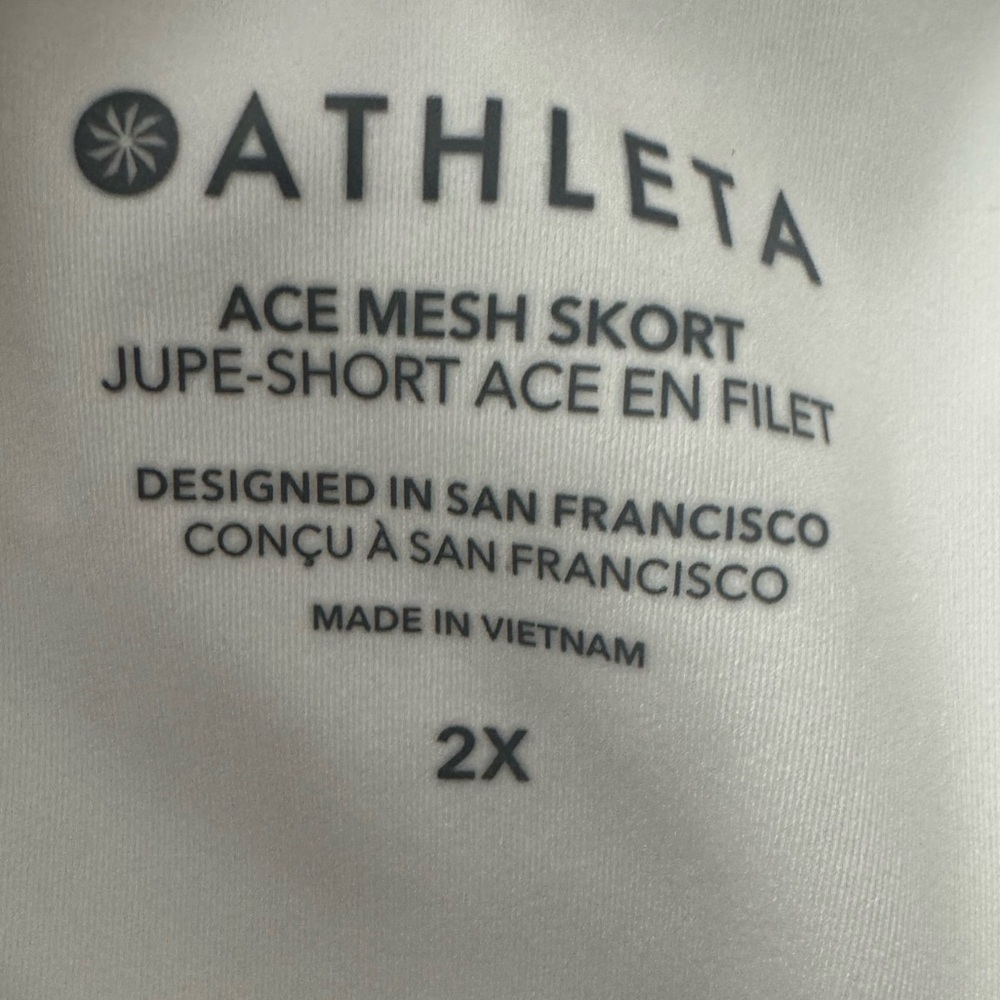 Athleta White Ace Mesh Skort Size 2X - Picture 4 of 5
